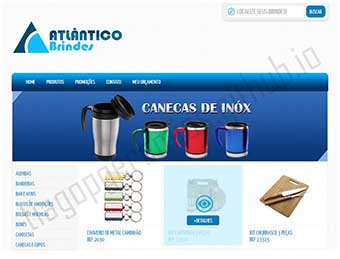 Site Atlantico Brindes