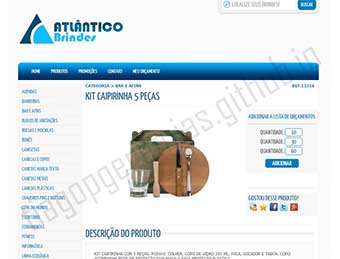 Site Atlantico Brindes